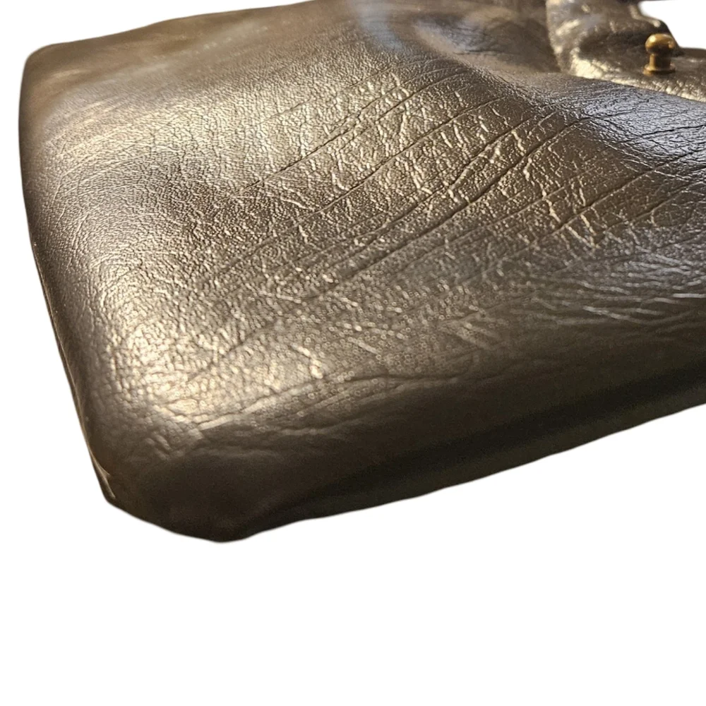 Vintage Black Leather Clutch